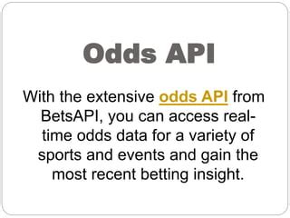 Odds API Services: Real.